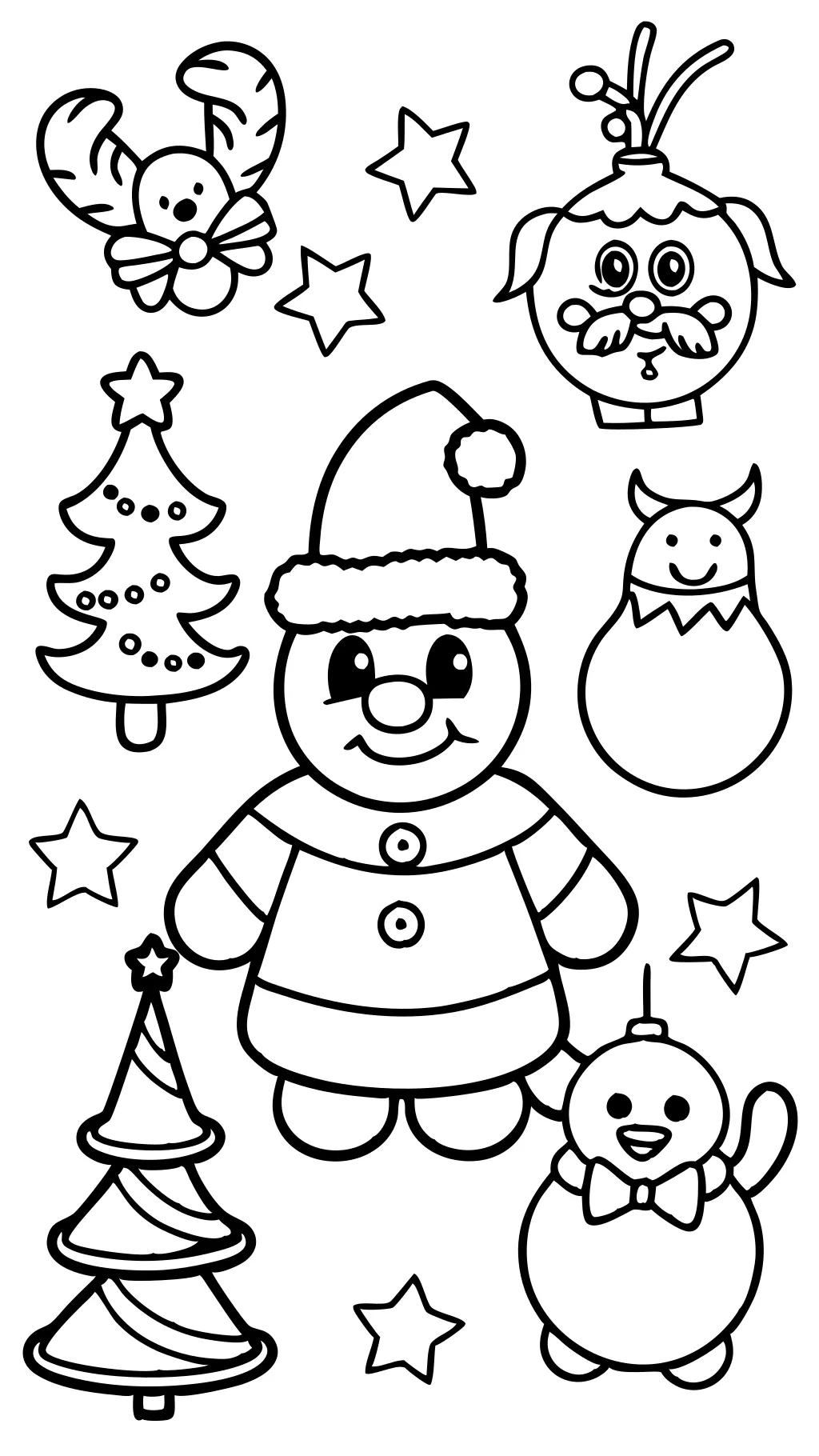 pages de coloriage faciles de Noël